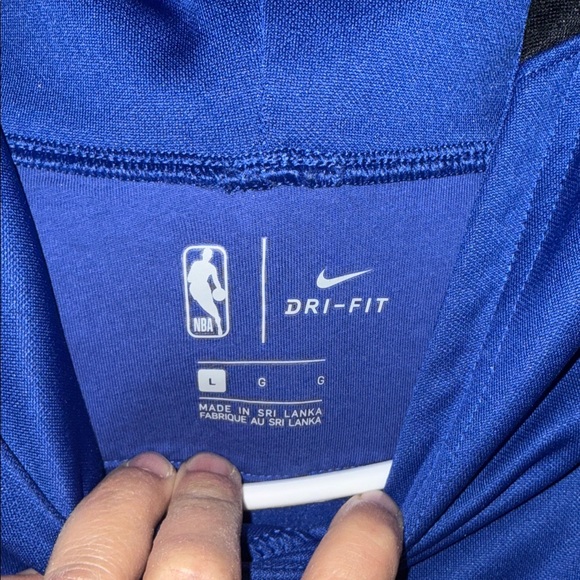 Nike Blue Warriors Basketball Hoodie Large - Picture 2 of 8